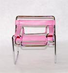 Horsman - Urban Environment for 12" dolls - Tubular Chair - Pink Highly detailed chrome plated metal frame and leatherette seats.